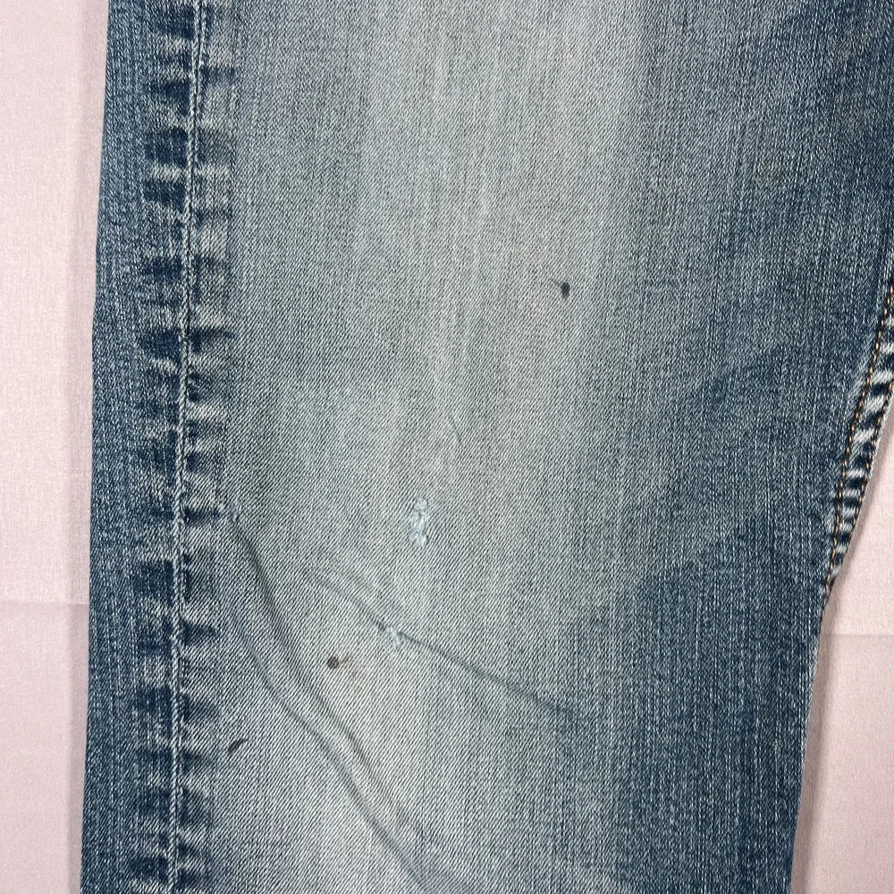 Levi's 514 Straight Fit Cropped Jeans Mens 34x29 Blue Denim Mid Rise Medium Wash